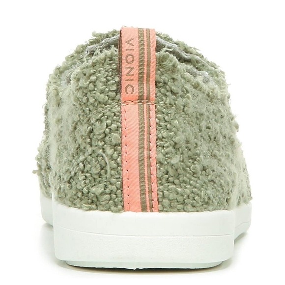 Vionic Beach Sneakers Malibu‎ Womens 7 WIDE Army Green Boucle Orthotic Shoes New - Picture 8 of 9